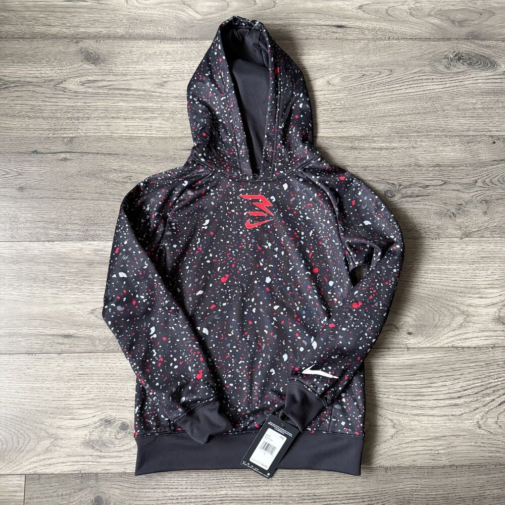 Nike 3BRAND Russell Wilson Boys Therma-FIT Paint Splatter Hoodie NWT Small 8-10